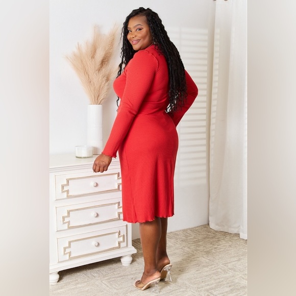 NEW**-Culture Code Full Size Round Neck Long Sleeve Dress OFFERS WELCOME - Picture 2 of 6